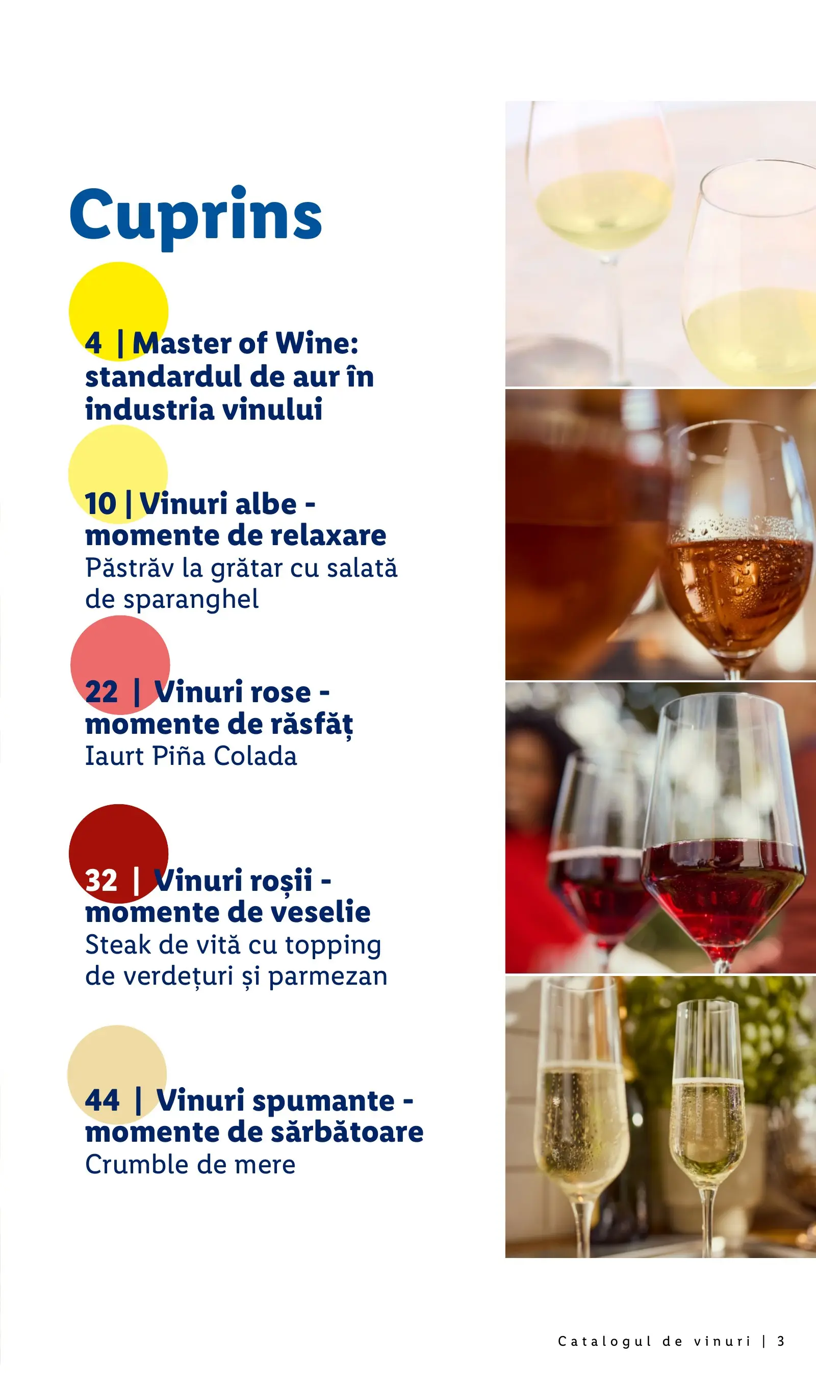 Catalogul de vinuri – pagina 3: iaurt, vita, rosii